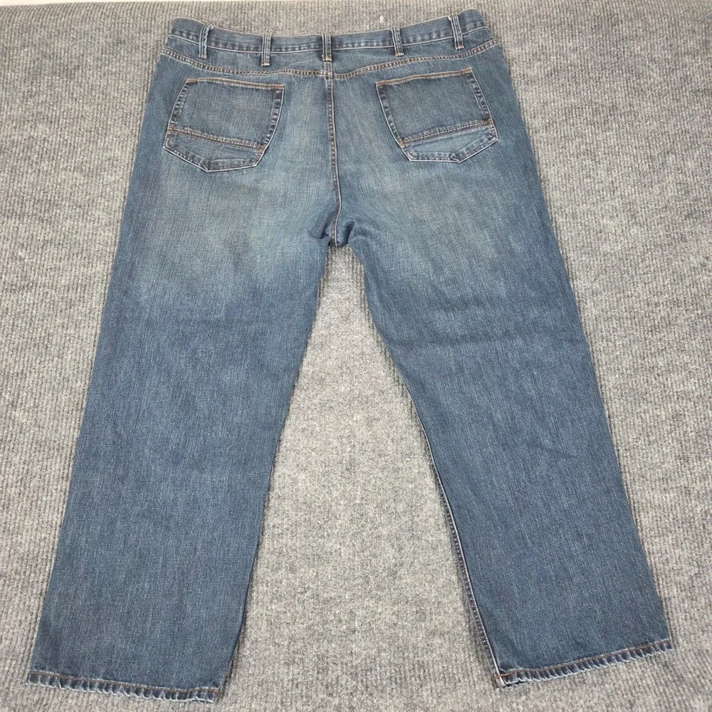 The Foundry Supply Co Mens Blue Straight Leg Denim Jeans 48x32 Medium Wash 26527